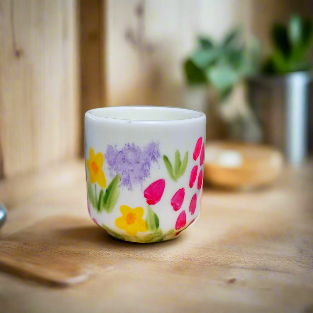 Meadow flowers egg cup Laura Lee Designs