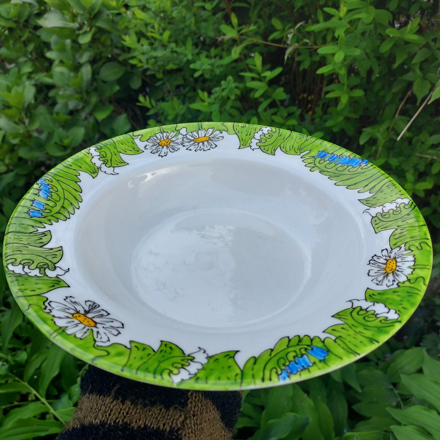Floral bowl hand painted Laura Lee