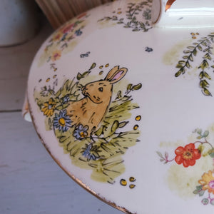 The vintage pimp bunny bowl by Laura Lee Designs 