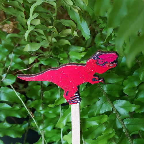 T rex - Dinosaur Plant Stick - Gift For Growers - Terrarium
