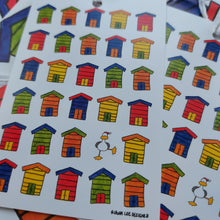 Load image into Gallery viewer, Beach Huts - Gift Wrap - 1 Sheet &amp; 1 Tag - Luxury Gift Wrap - Plastic Free - New Home