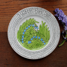 Load image into Gallery viewer, Bluebells Flora Day Plate by Laura Lee Designs 