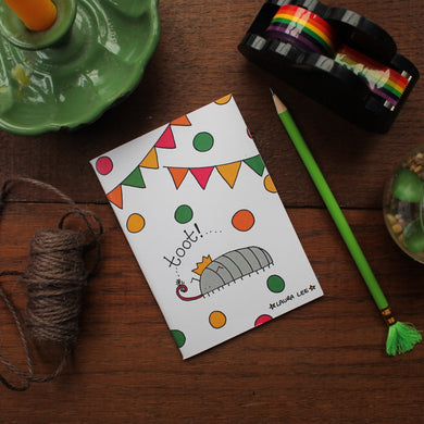 Cyril the woodlouse note book by Laura Lee Designs 