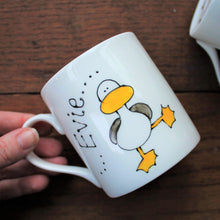 Load image into Gallery viewer, Personalised Duck seagull mug by Laura Lee designs Cornwall
