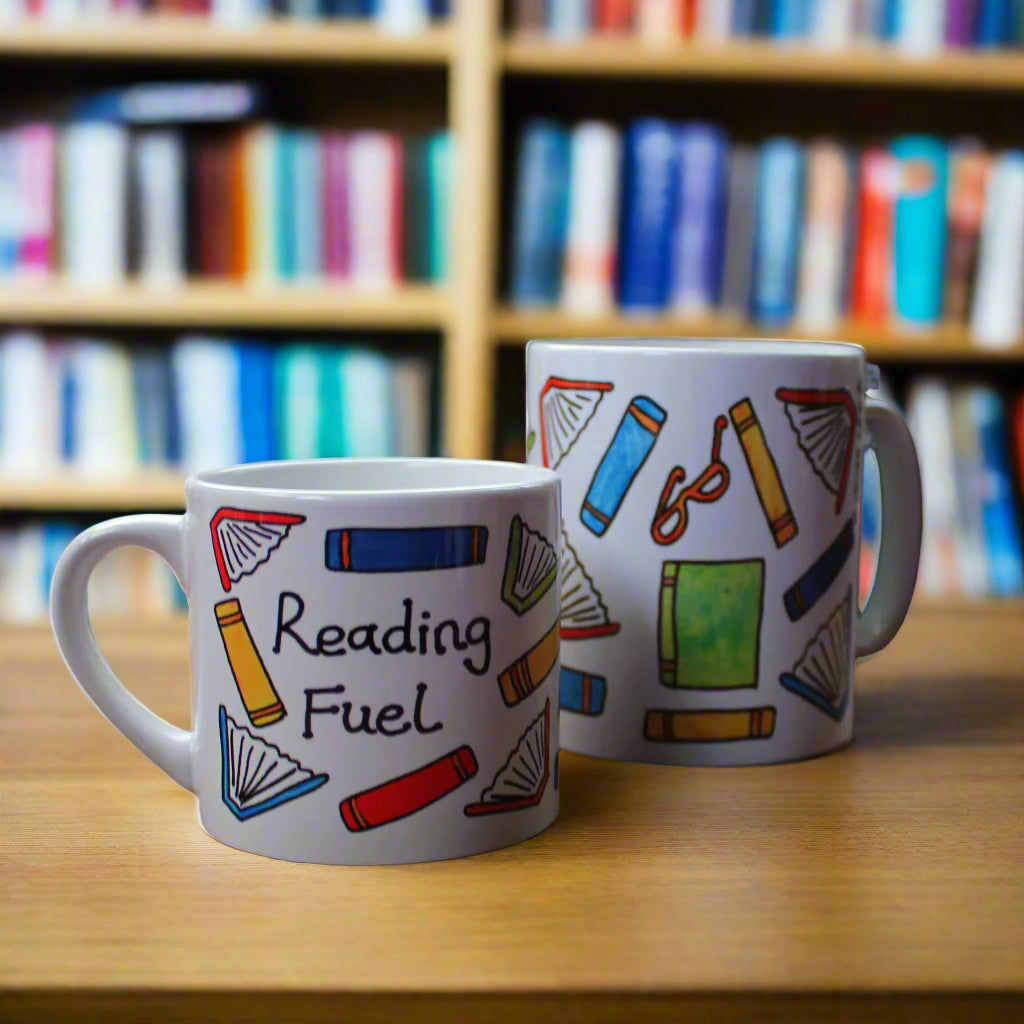 Laura Lee Designs Printed Reading Fuel Book Childrens Mug GIft