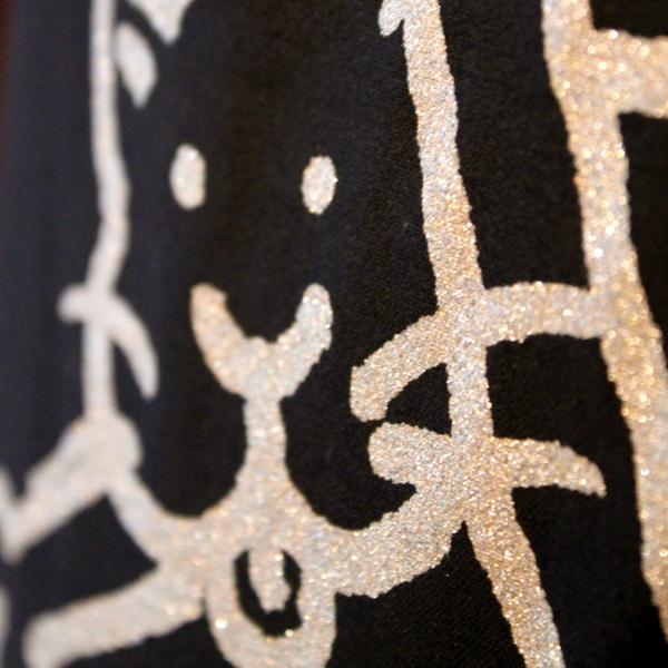 Laura Lee Designs Black Glitter Funny Gift Cat Bum Tote Bag