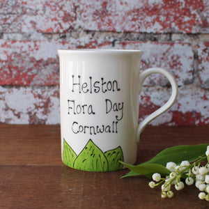 Helston flora day lily of the valley mug bu Laura Lee Designs 