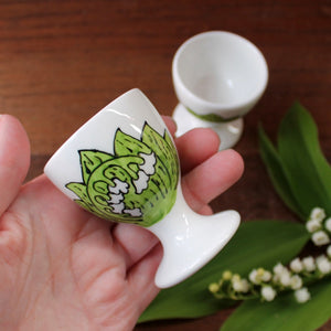 Egg cup Lily of the valley by Laura lee Designs Cornwall