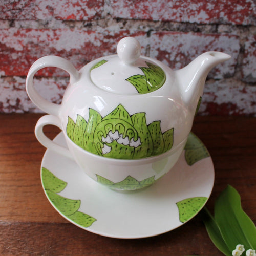 Tea for one Lily of the valley by Laura lee Designs Cornwall