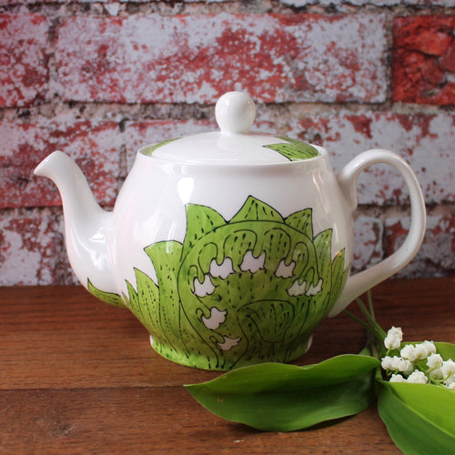 Teapot Lily of the valley by Laura lee Designs Cornwall