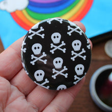 Load image into Gallery viewer, Mini skulls pocket mirror by Laura Lee Designs in Cornwall