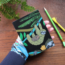Load image into Gallery viewer, Sloth Notebook - 36 Plain Pages - Pocket Size - 100% Recycled - Eco