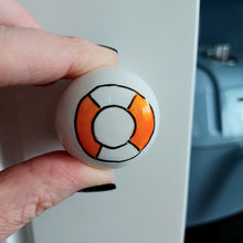 Load image into Gallery viewer, Nautical safety ring life buoy drawer knob Laura Lee Designs