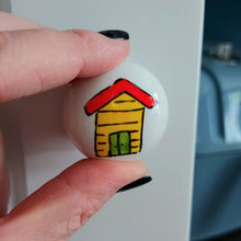 Load image into Gallery viewer, Yellow beach hut cupboard knob