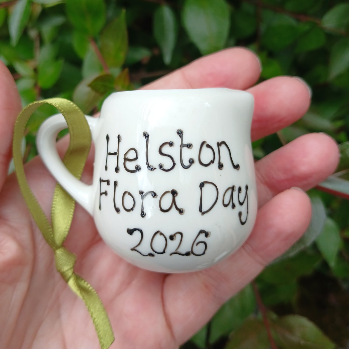 Flora Day 2026 Miniature Jug Ornament - Lily Of The Valley - Hand Painted - Fine China