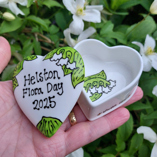 Flora Day Heart shaped trinket box Laura Lee Designs
