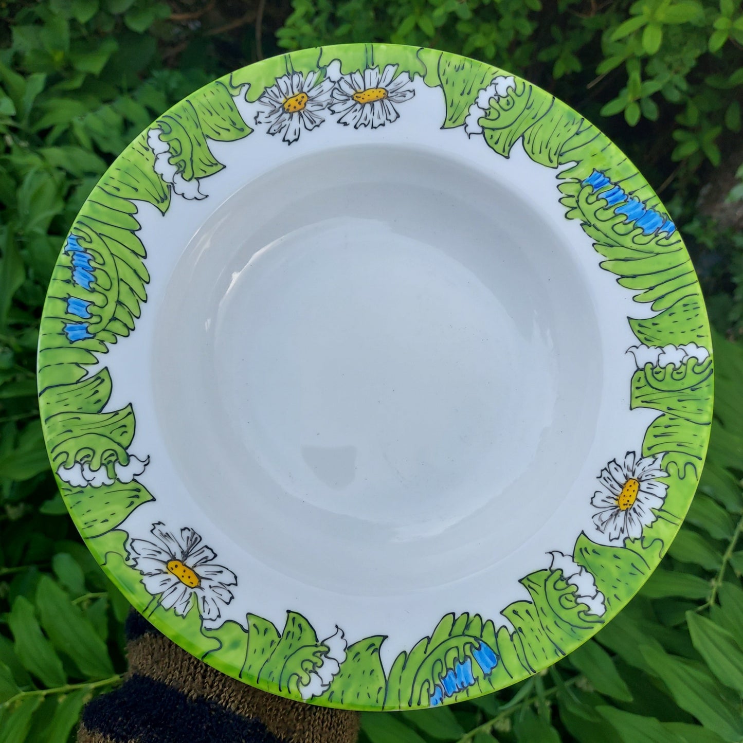 Floral bowl hand painted Laura Lee