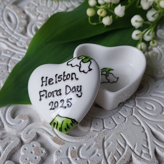 Helston Flora Day 2025 heart shaped mini trinket box Laura Lee Designs