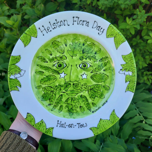 Flora day Green man Plate Laura Lee Designs
