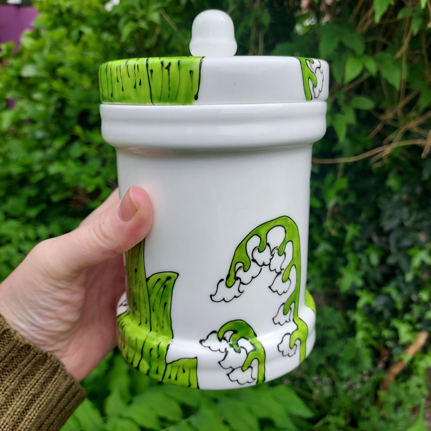 Helston flora day Lily of the valley storage jar Laura Lee Designs