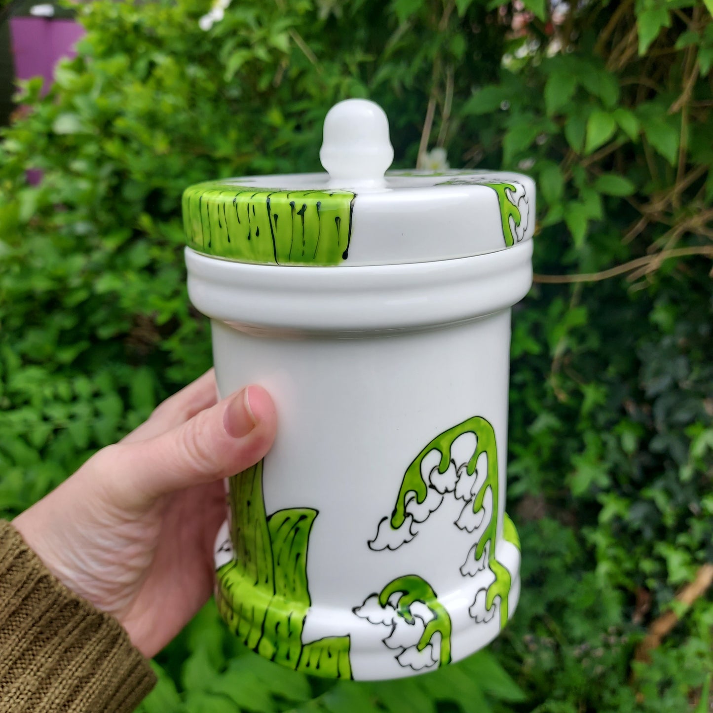 Helston flora day Lily of the valley storage jar Laura Lee Designs