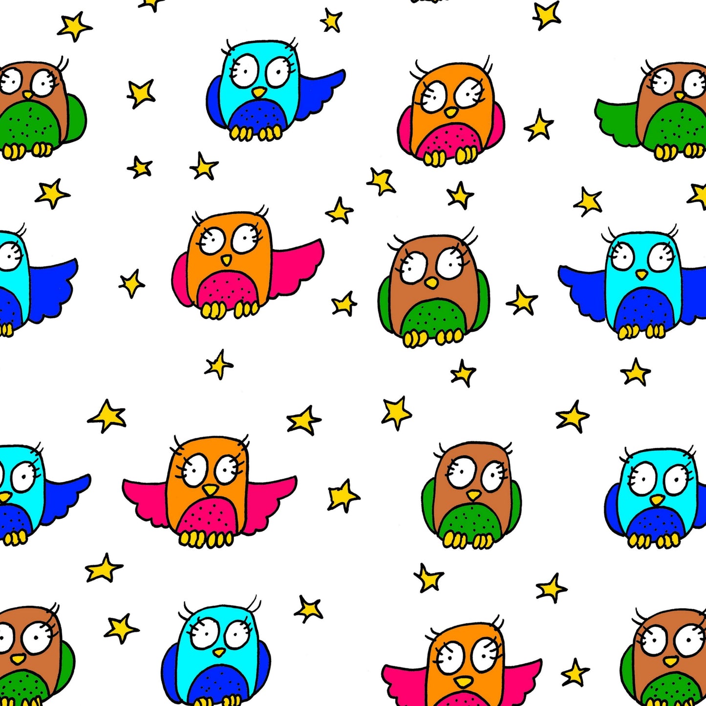 Owl gift wrap and tag Laura Lee Designs