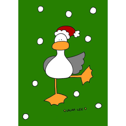 Seagull Christmas card Laura Lee Designs 