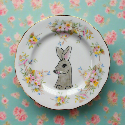 Rex rabbit vintage pimp plate by Laura Lee Designs