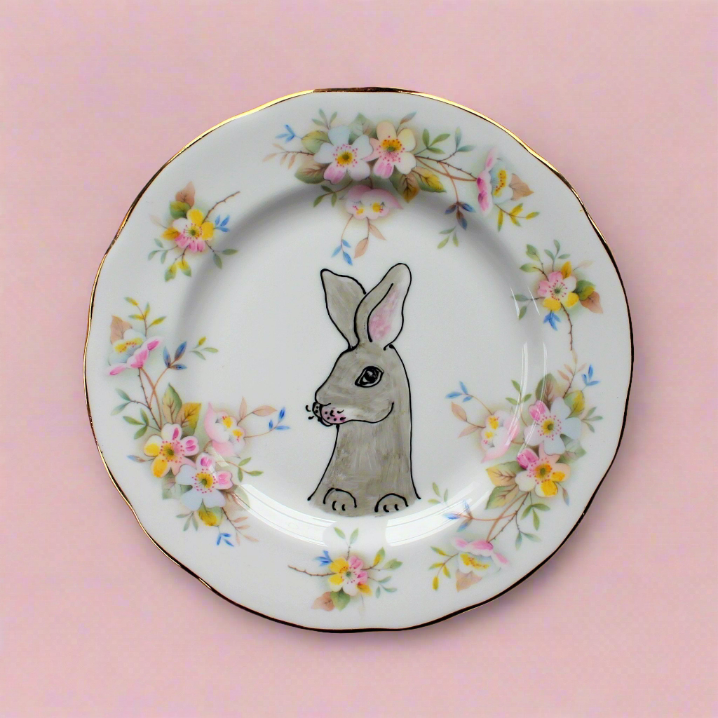 Bunny plate by Laura Lee Designs