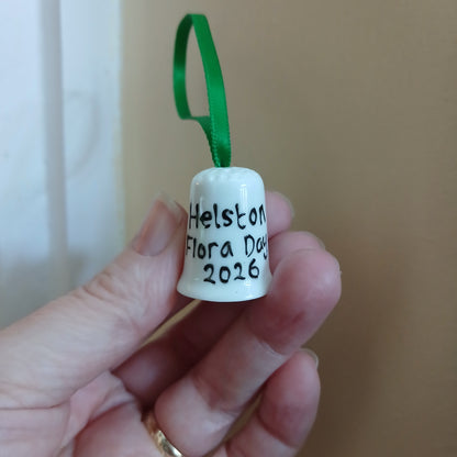 Helston Flora Day 2026 hanging thimble decoration - Lily of the Valley - Hand Painted - Fine China
