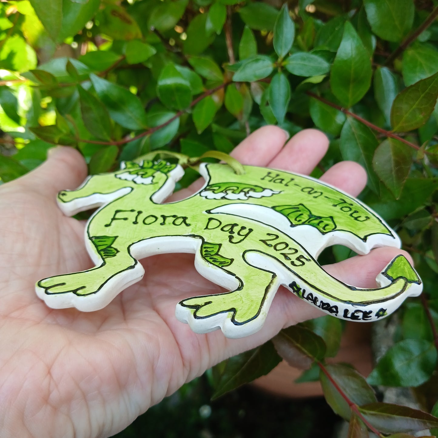 2025 Flora Day Hal-an-Tow Dragon - Lily Of The Valley - Ceramic - Hand painted