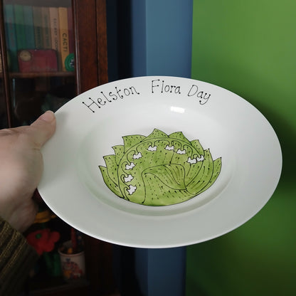 Lily Of The Valley Helston Flora Day Display Bowl- Fine China - Hand Painted