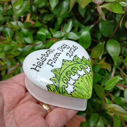 Flora Day 2026 Heart Trinket Box - Daisy - Lily Of The Valley - Bluebells - Hand Painted - Fine China - Style 5