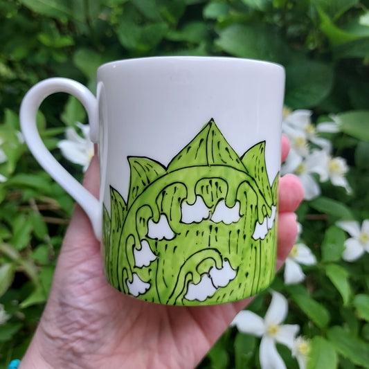 Flora Day 2025 Lily Of The Valley Mug - Hand Painted - Fine China