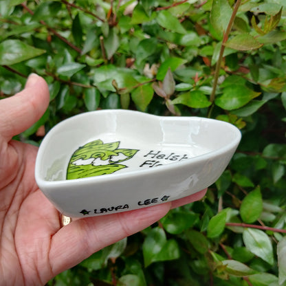 Helston Flora Day 2026 Heart Trinket Dish - Lily Of The Valley - Hand Painted - Ceramic