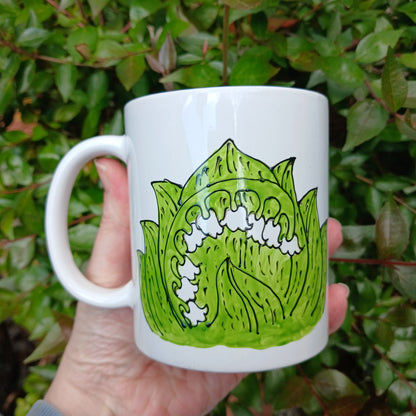 2nds Flora Day 2026 Lily Of The Valley Mug - Hand Painted - Stoneware