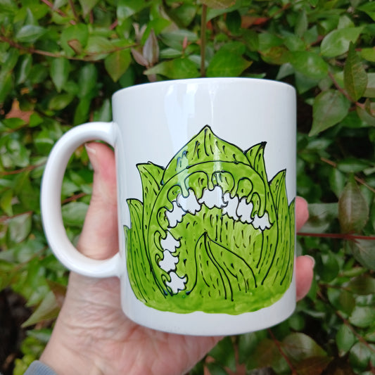 2nds Flora Day 2026 Lily Of The Valley Mug - Hand Painted - Stoneware