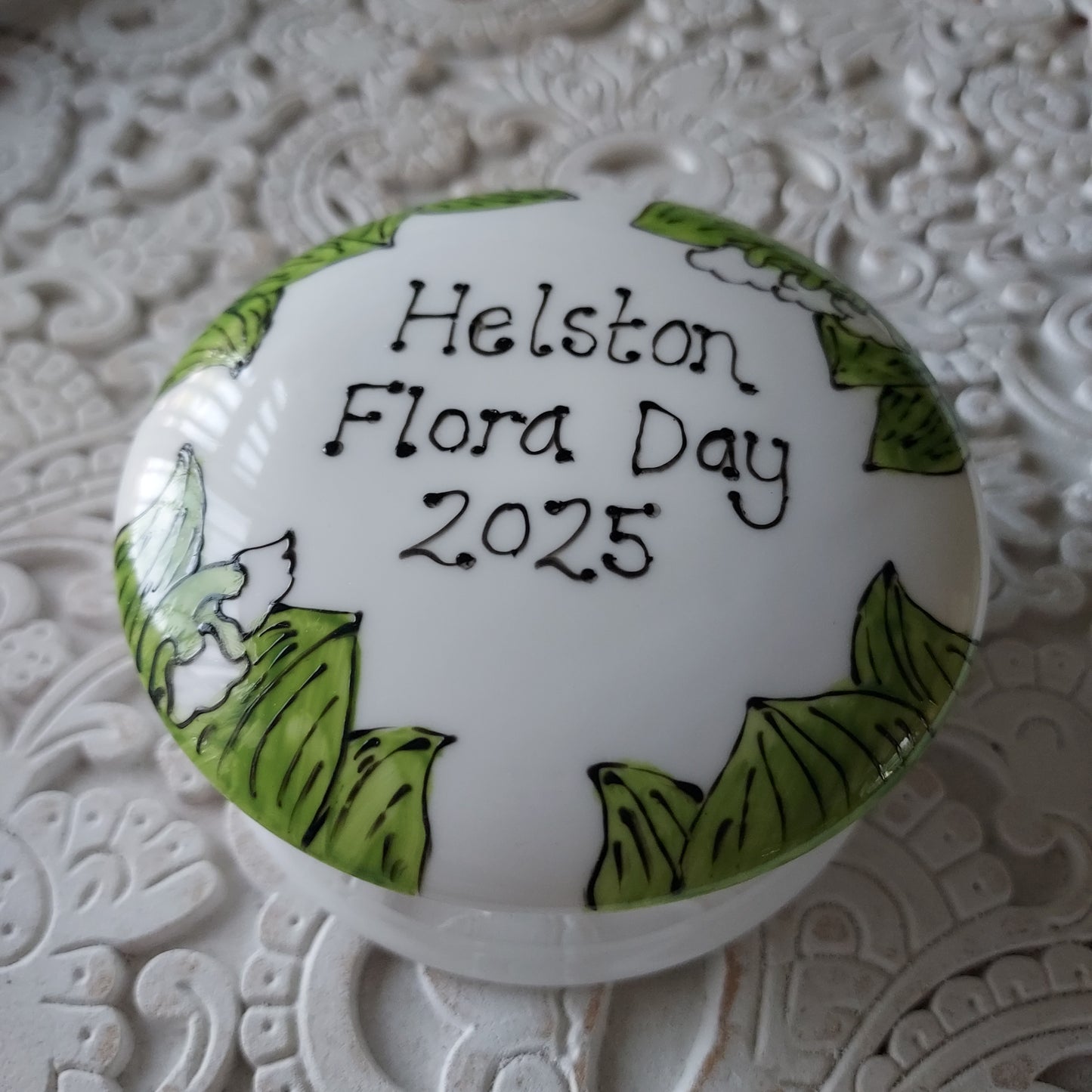Trinket Box - Lily Of The Valley - Helston Flora Day 2025 - Hand Painted - Fine China
