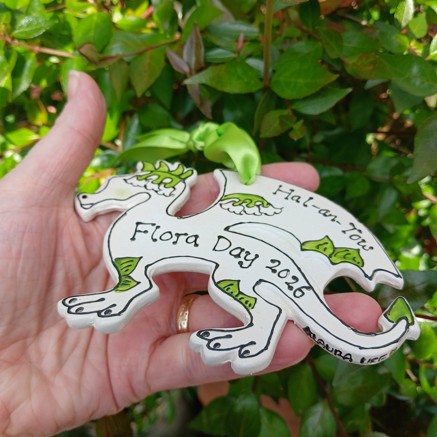 2026 Flora Day Hal-an-Tow Dragon - Lily Of The Valley - Ceramic - Hand painted
