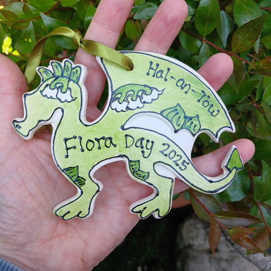 2025 Flora Day Hal-an-Tow Dragon - Lily Of The Valley - Ceramic - Hand painted