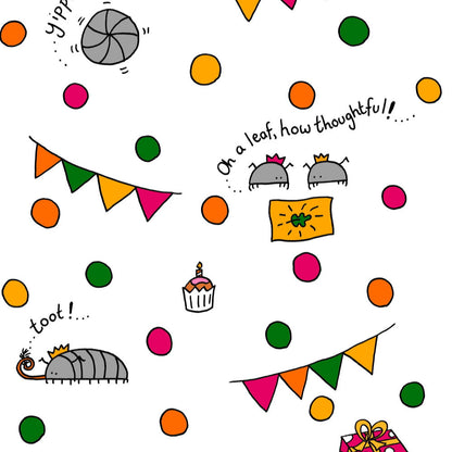 Laura Lee Designs Cyril The Woodlouse Party Gift Wrap