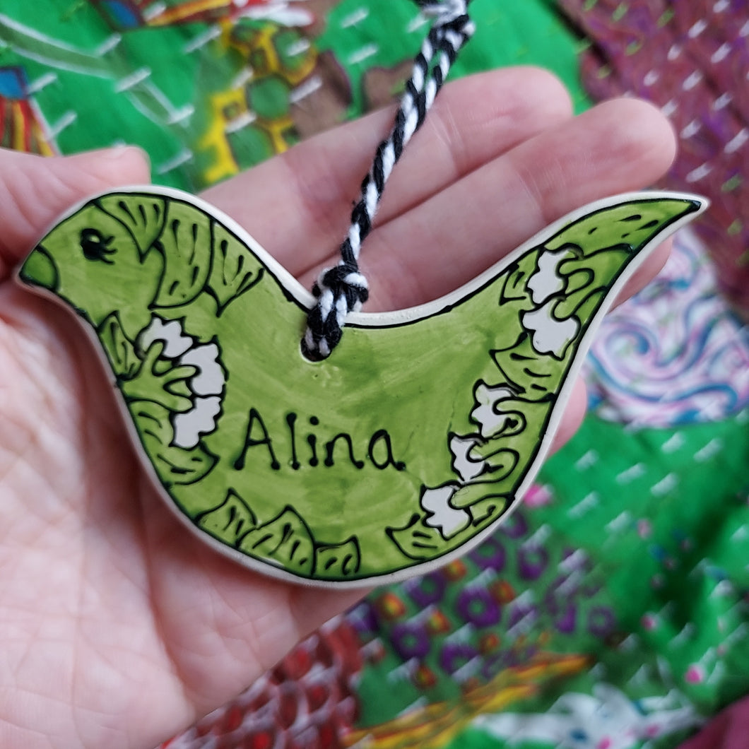 Sale - Alina Bird - Hanging Decoration - Hand Painted