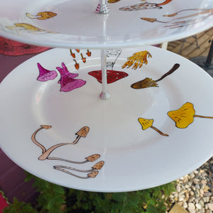 Bottom plate of Toadstool cake stand by Laura Lee