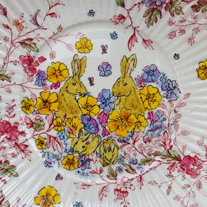 Sale 2nds - The Vintage Pimp - Bunny Wall Plate - Rabbits - Hares