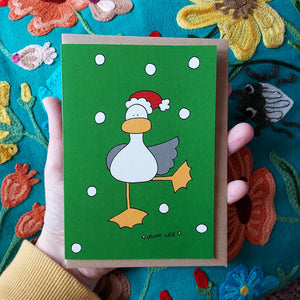 Phil the seagull Christmas Card by Laura Lee Designs 