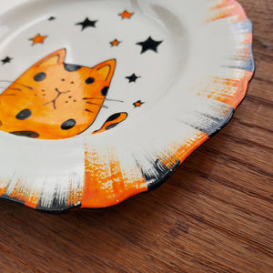 Squash the cat wall plate by Laura Lee Designs 