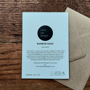 Rainbow dogs card
