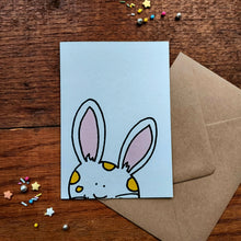 Load image into Gallery viewer, Peeking Bunny - Rabbit - Greetings Card - Blank Inside - Recycled - Plastic Free