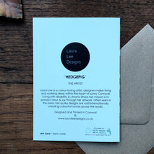 Load image into Gallery viewer, Disabled artist back for card Laura Lee Designs 