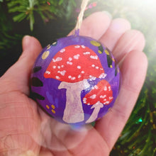 Load image into Gallery viewer, Purple bauble toadstools and rowan Laura Lee Designs 